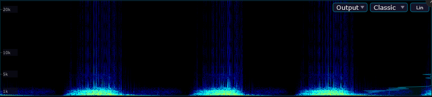 Real-time spectrogram display